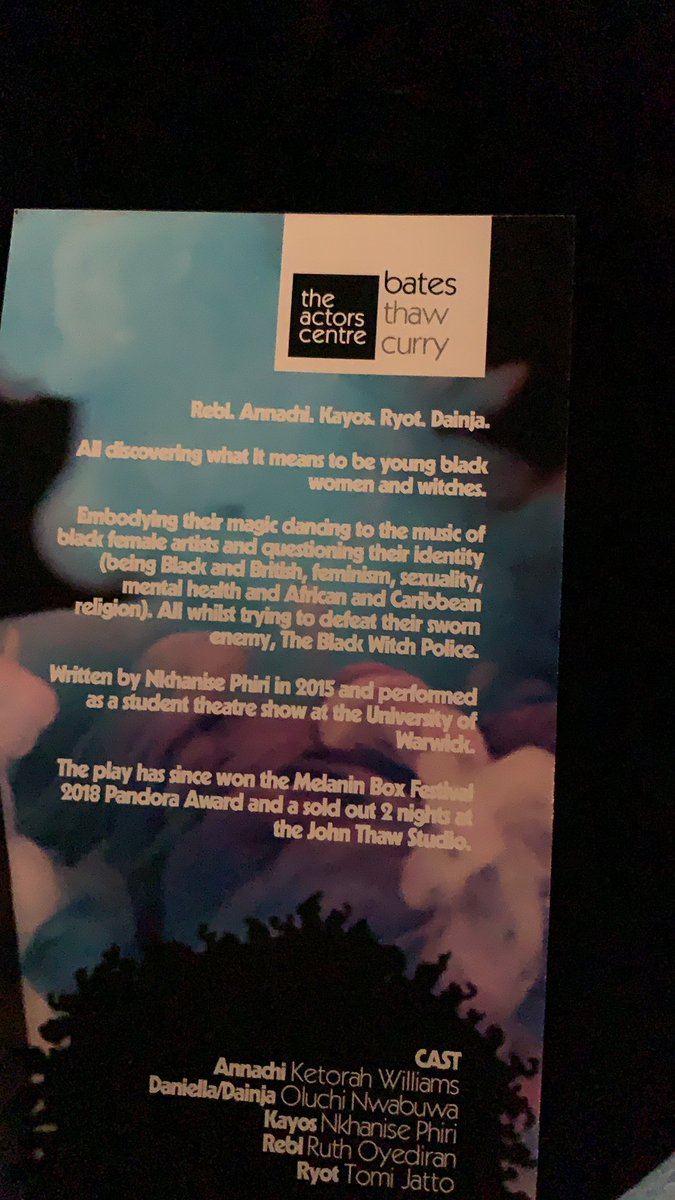 So yesterday I went to watch <a href="/BitchcraftPlay/">Bitchcraft</a> and <a href="/RuthyKelly_/">Ruth</a> absolutely killed it, so proud. This needs to be a serialised and put on a streaming platform or something