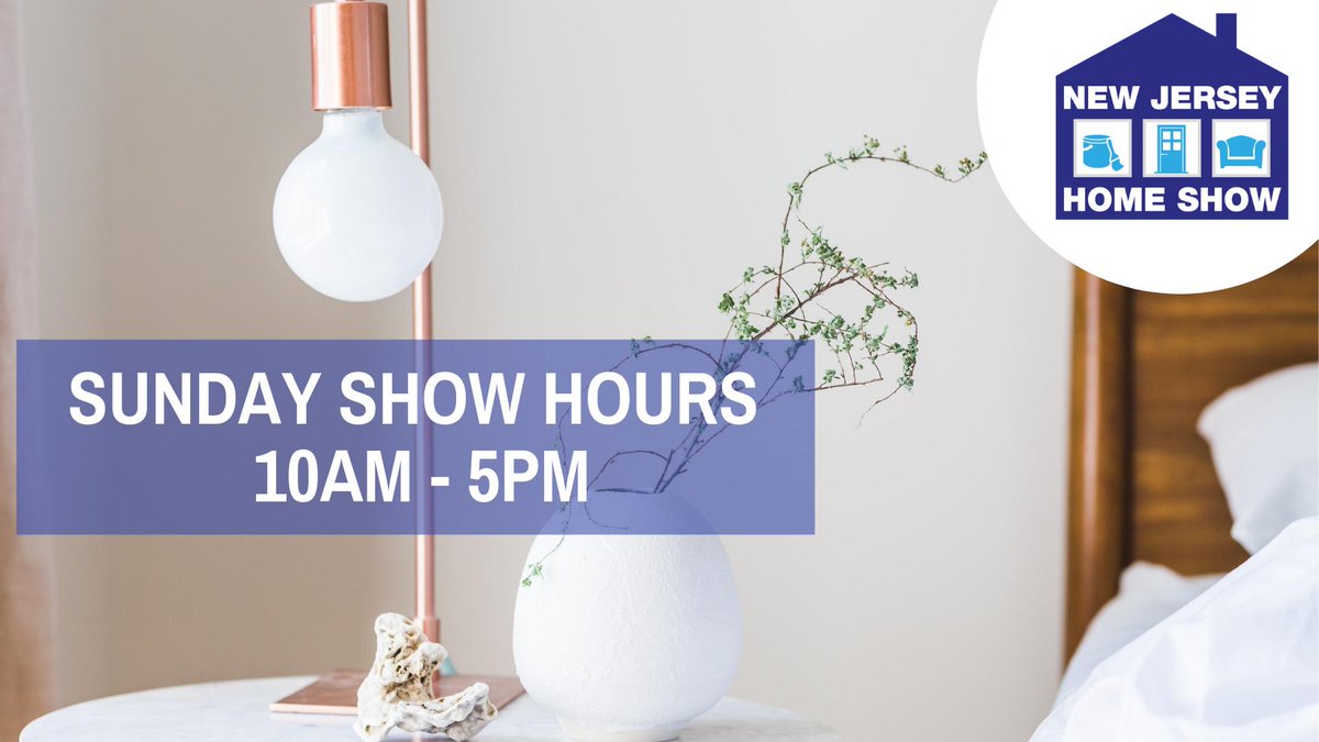 🏠 It's the final day of #NJHomeShow and it will be a busy one! With over 150 home experts, cooking stage demonstrations, crafting for kids, painting classes and more! 

🎟️ Save 50% on the door price when buying tix online - 
newjerseyhomeshow.com/features