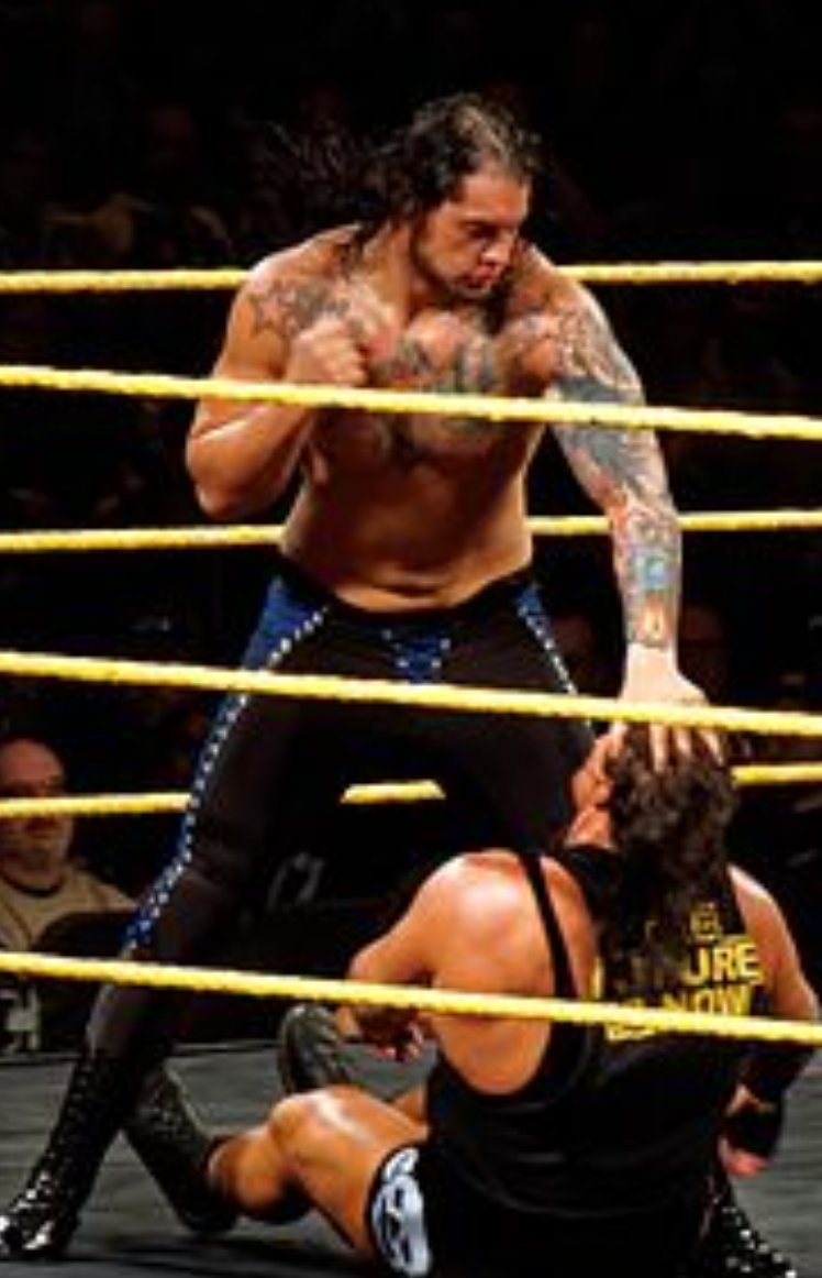 RebeccaCSmith77's tweet photo. Let's do a throwback photo today for our Baron Corbin appreciation post. The good old days and beginnings in NXT facing Rhyno. #wolfsquad #WWE #RAW #AllHailBaronCorbin #CorbinDeservesATitle #TeamBaronCorbin https://t.co/rMLpKy11YI
