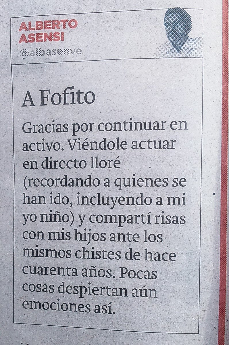 En <a href="/lasprovincias/">LAS PROVINCIAS</a> del domingo ... #AFofito #Fofito #FamiliaAragón #lospayasosdelatele #circo