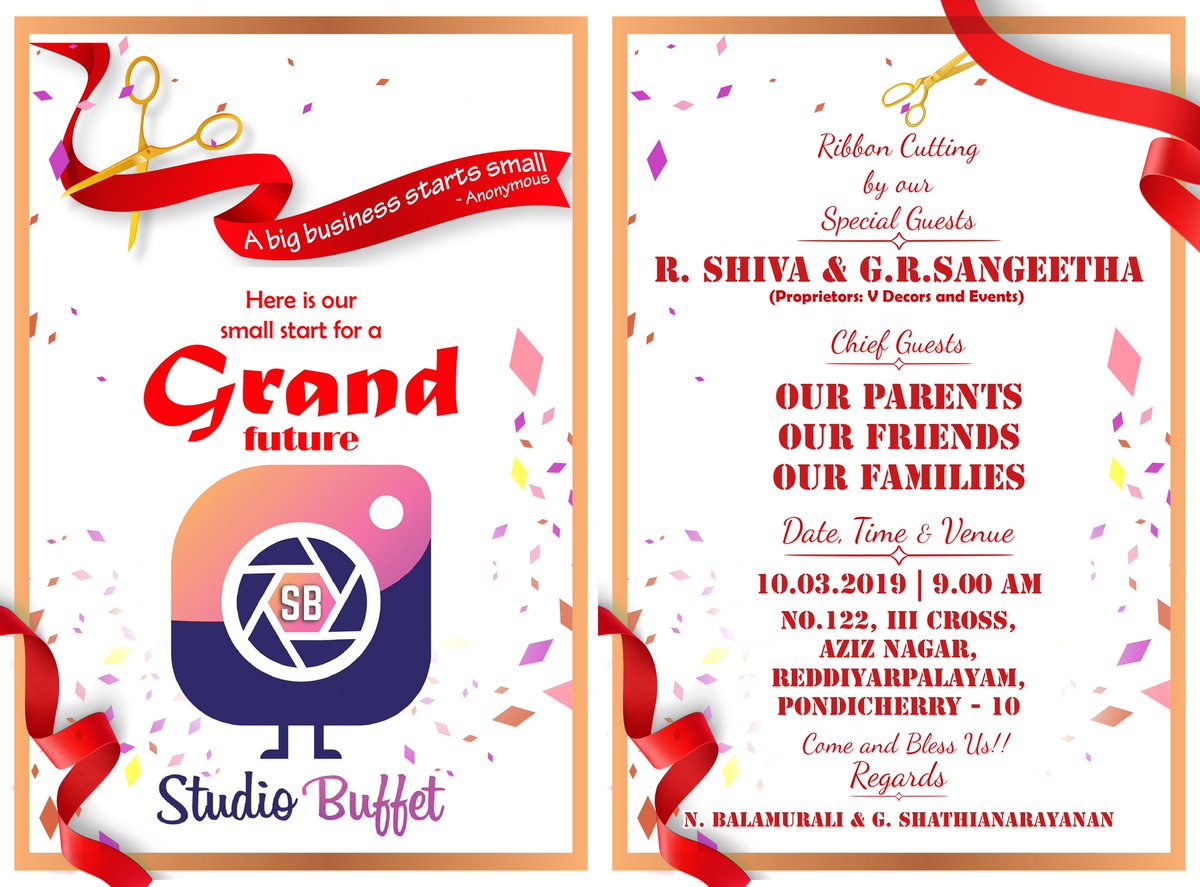 iamkudimagan's tweet photo. #StudioBuffet (An Event Management Company)
Stepping into the another level. Need ur blessings and support 😇😇😇😇😇
Follow us here: @studiobuffet https://t.co/FVmA3Gp3tJ