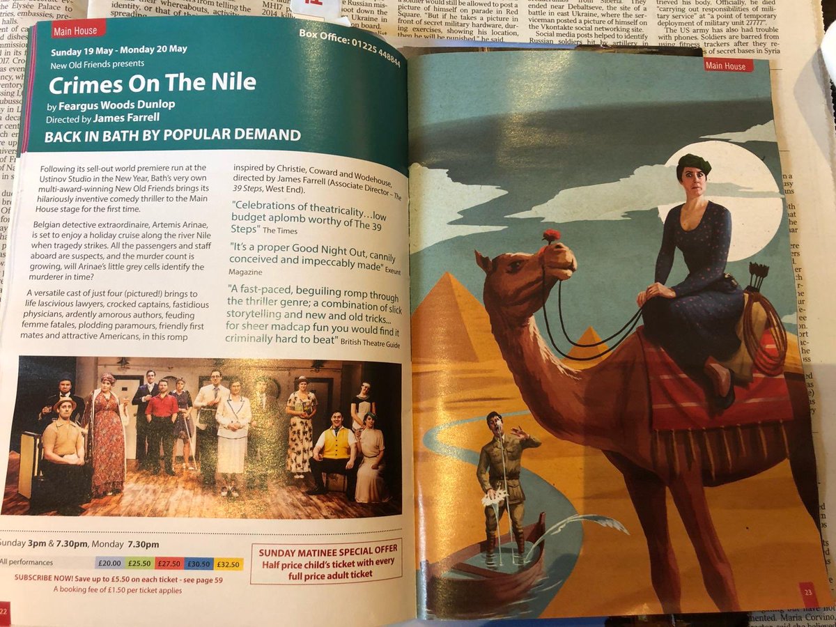 newoldfriends's tweet photo. We are utterly over the moon, and incredibly proud, to announce that Crimes on the Nile will return to #Bath for a limited run at @TheatreRBath Main House in May. It’s been a goal of ours since we started making theatre. 
https://t.co/ESxiIphWny https://t.co/TUMtgEVRBN