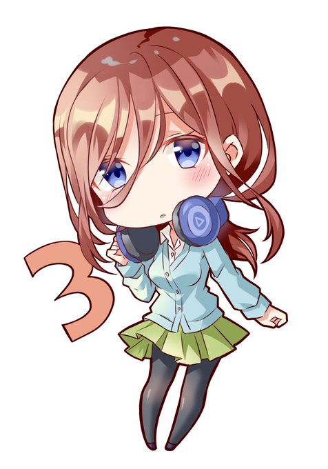 白クマシェイク🐻‍❄️新刊委託中！さんがTwitterに投稿した中野三玖(五等分の花嫁)のイラスト。