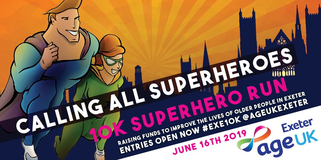 AgeUKexeter's tweet photo. New years resolution forgotten already? Revive it today by signing up to our #Exe10K race! Challenge yourself and help support services for older people in Exeter. Go to https://t.co/kr2w6Yvcsc to secure your place now #Running #Exeter #Devon @activedevon @ActiveExeter @ExeterCCT https://t.co/cRtKjgykzf