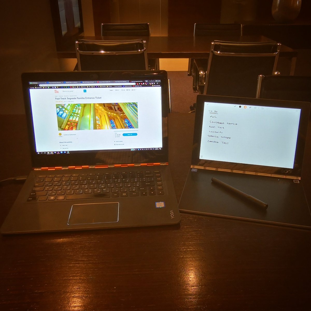 tmonther's tweet photo. Turned the hotel lobby as my base of operations until I get my room. The #Yoga900 and #YogaBook are always a great combo!
@Lenovo_ME #Barcelona #Spain #TimSP #TimMWC #MWC #Tech #TechGear #Mobile #LenovoIN #LenovoMWC #SponsoredTrip #Lenovo https://t.co/KqONBHB0eS