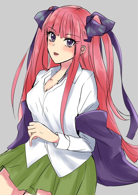 うさんがTwitterに投稿した中野二乃(五等分の花嫁)のイラスト。