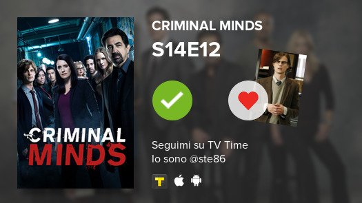 Hitsu86's tweet photo. I've just watched episode S14E12 of Criminal Minds! #criminalminds  #tvtime https://t.co/BJgwNAxp14 https://t.co/qsWWzNjcKw
