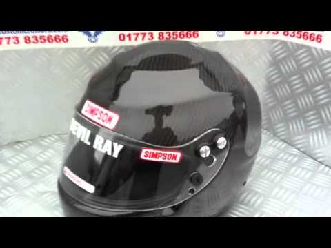 Simpson Carbon Devil Ray helmet SA2010 MSA FIA Compliant - AWESOME SIMPSON Helmets Stealth and super stability at high speed  super light real carbon fibre helmet new 4 point mount ratchet system we stock visors 01773835666 goo.gl/aXXtoA