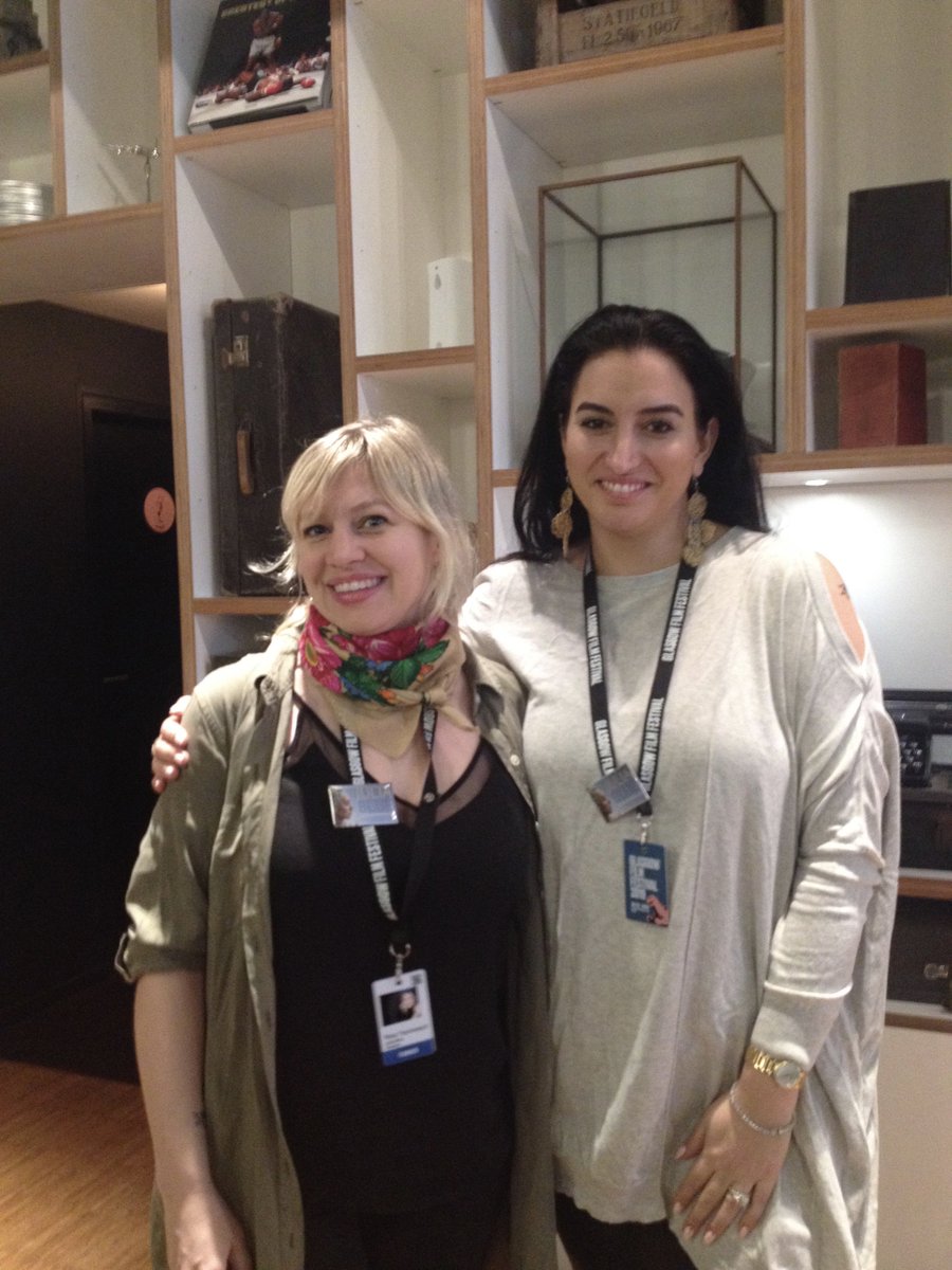 glasgowswestend's tweet photo. Looking forward to seeing #JuliaBlue and very exciting meeting Director, Roxy Toporowych and Producer, Nilou Safinya at #GFF19 . Two talented women working in the film industry, who're enjoying being in Glasgow. https://t.co/alDUlFqJnz