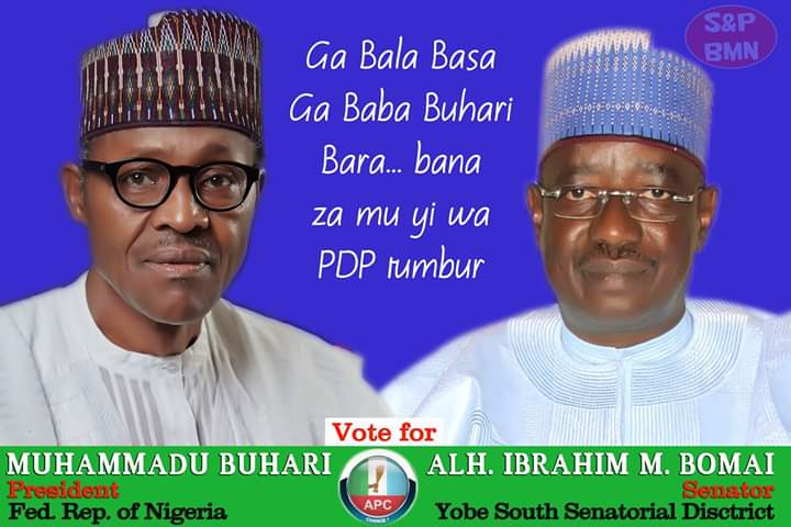OmaleJohnAchimu's tweet photo. @ibrahimMbomai
@MBuhari
@Maimalabuni019
@AtiyayeAbdul
APC a Yobe ta kudu (Zone B) ta yi kokari ta kawo kuri'un yankin ta tun daga kan shugaban kasa, da Sanata har zuwa Dan Majalisa taraiya.
#UnityFirst
#BomaiYes
#APCSak
#NextLevel2019 https://t.co/k6YvgLAIUX