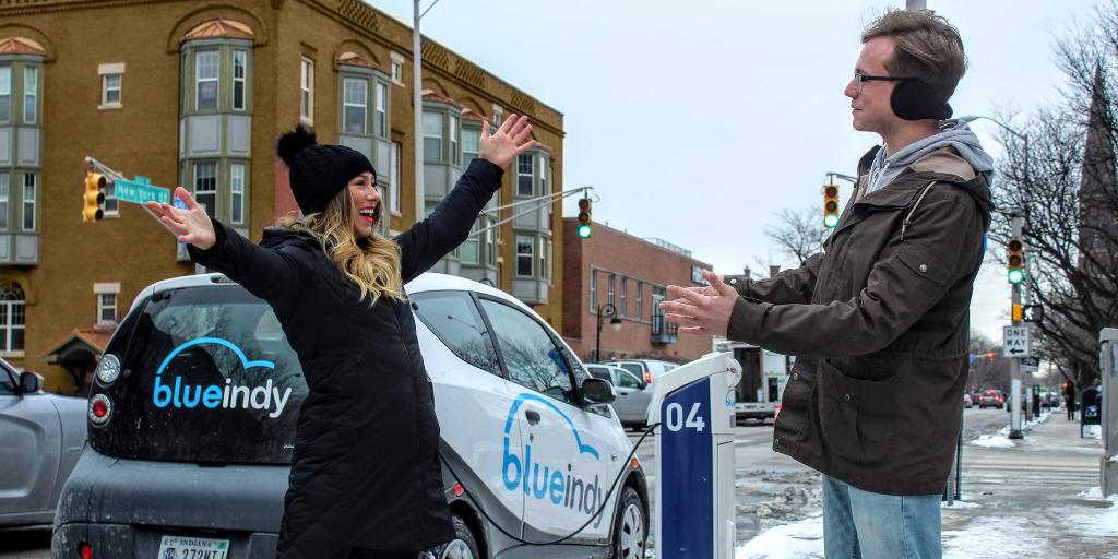BlueIndyUS's tweet photo. With BlueIndy, you can get where you're going without checking schedules or the hassle of car maintenance. Sounds like a plan to us! 👍 #blueindy #indianapolis https://t.co/exLHLT88f0 https://t.co/5sEoniaFOU