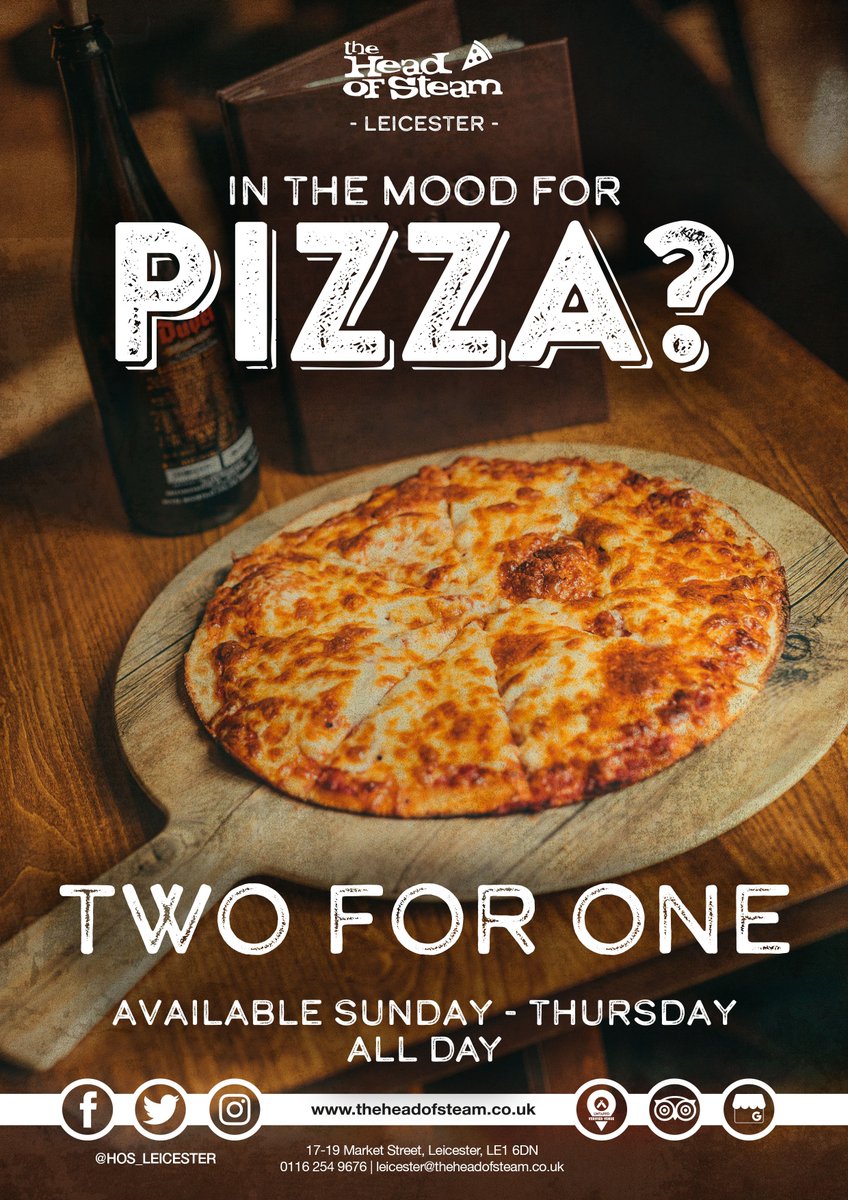Can't be bothered to cook today? This is how you solve a hangover, who's joining us?!

#HeadofSteam #LeicesterFood #pizza #leicester