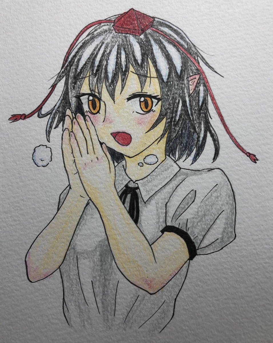 射命丸文 「手がかじかむあやちゃん#深夜の真剣お絵描き60分一本勝負 」|明日山かいとのイラスト