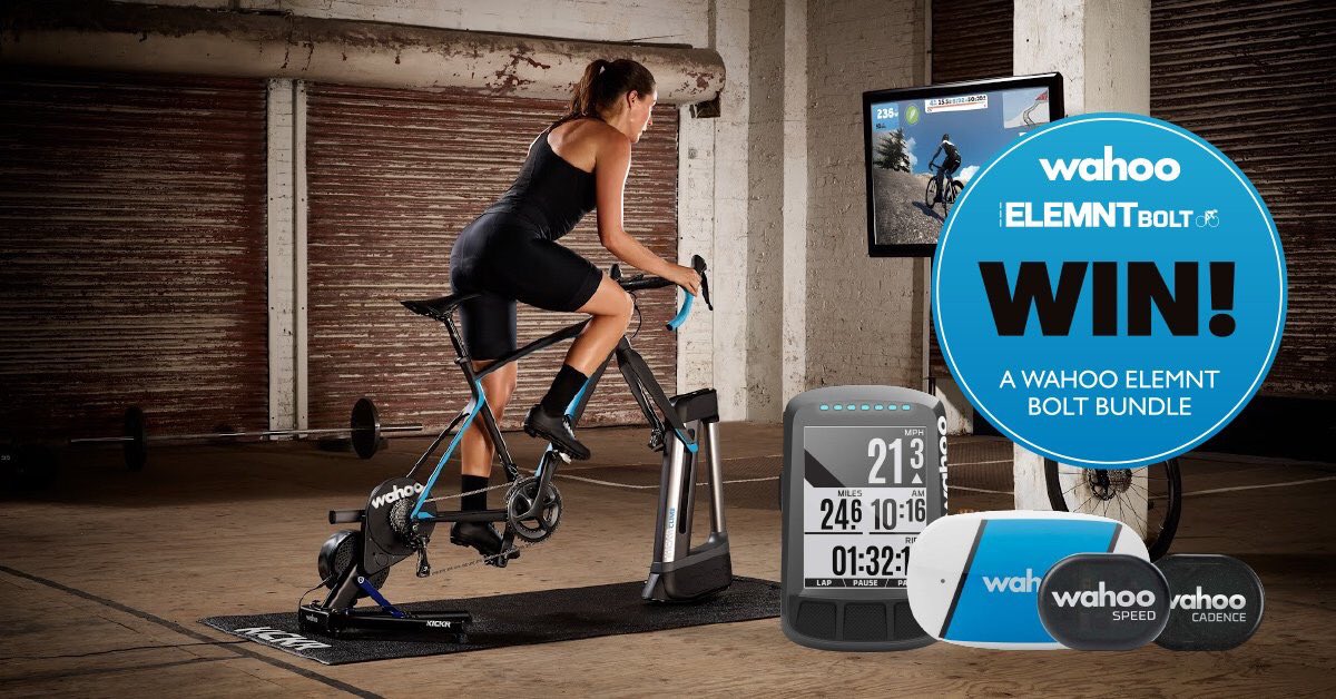 EvansCycles's tweet photo. 🚨 WIN! Here's your chance to win a @wahoofitness ELEMNT BOLT Bundle worth £259.99!

TO ENTER ➡️ RT this and share a photo of your indoor training set up with us. We'll choose one winner at random on 27/02 at 12pm.. https://t.co/tjQqWlJsjF