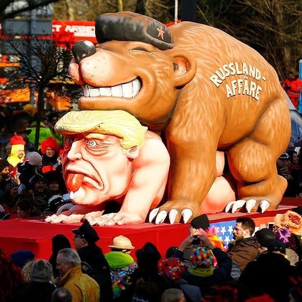 Trump floats in the 2018 Düsseldorf, Rose Monday carnival, win for most provocative conversation starters