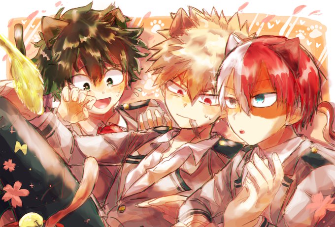KINOKOS 緑谷出久　爆豪勝己　轟焦凍　オリジン組 ヒロアカ】オリジン組描いてみた / My Hero Academia 【爆豪勝己