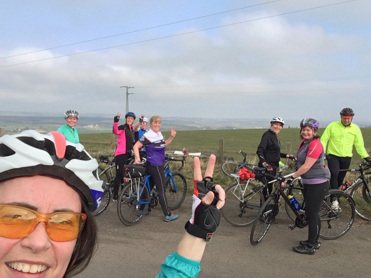 Breezedurham's tweet photo. A glorious weekend and two days of hill reps on Charlaw Bank - a great introduction to those who have never cycled up a geet big hill before. We all got faster up and down :) #c2ctraining #lovethosehills #gratfeulinMay @LetsRideNE @HSBCUKBreeze @sustrans #togetherweride https://t.co/BwdfSeDIF9