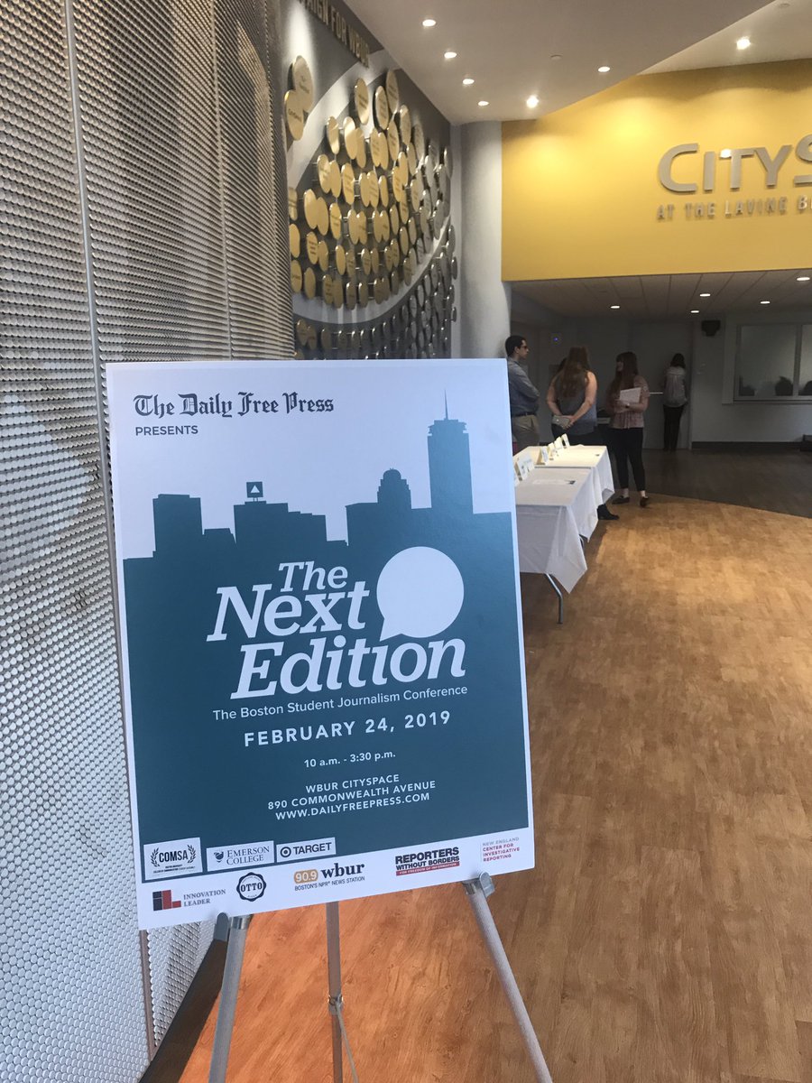 dailyfreepress's tweet photo. Putting on the finishing touches @WBUR CitySpace for todayβs #TheNextEdition conference! https://t.co/VRiJJSG8Lh