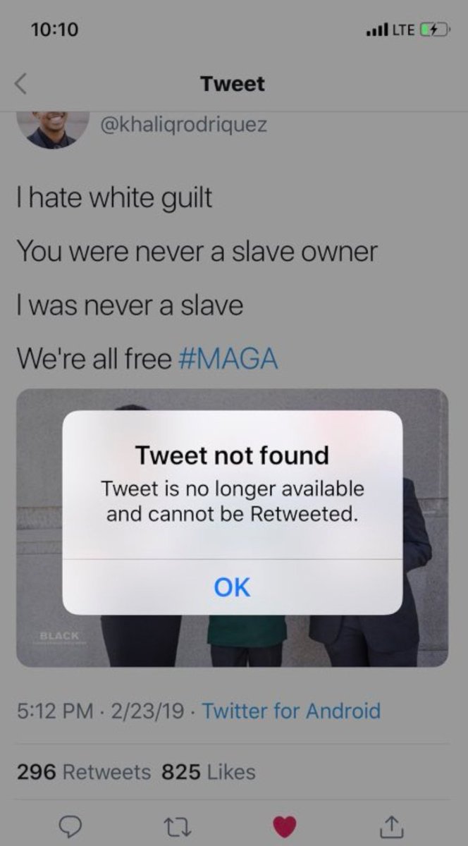 khaliqrodriquez's tweet photo. Since Twitter deleted my tweet last night, here it is again!

I HATE white guilt

You were NEVER a slave owner

I was NEVER a slave

We're all free!! #MAGA https://t.co/uAYX28EuaY