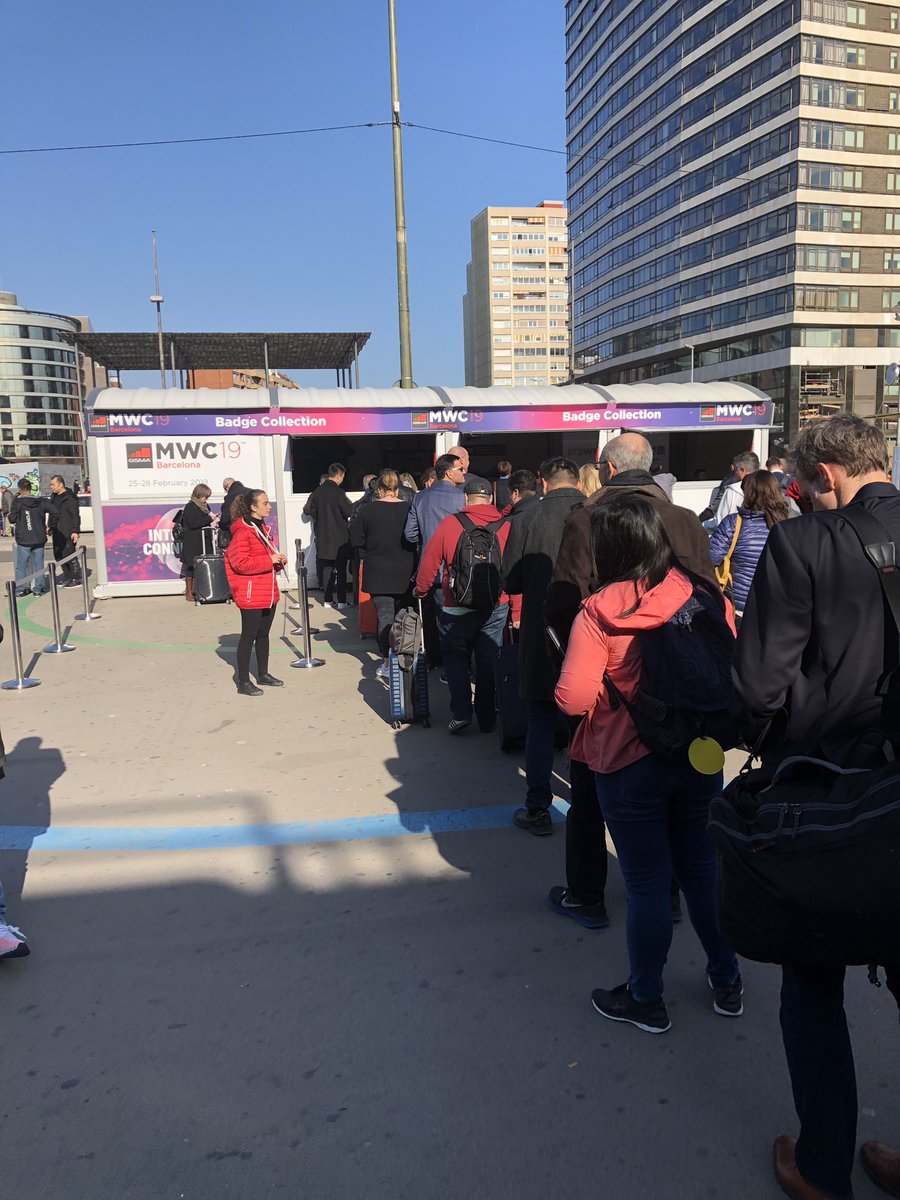 Just arrived in Barcelona for #MWC2019 Collected my pass and now waiting in line for one of the few taxis that are available in this city....