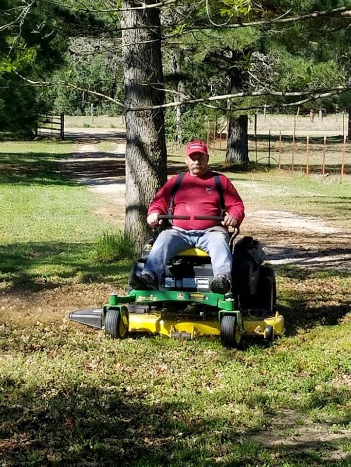 TexasAggieLax's tweet photo. we might be undefeated, but scaz with the power of a new zero turn lawnmower might be the scariest thing about Aggie lax this year https://t.co/D3CXfyoyiS