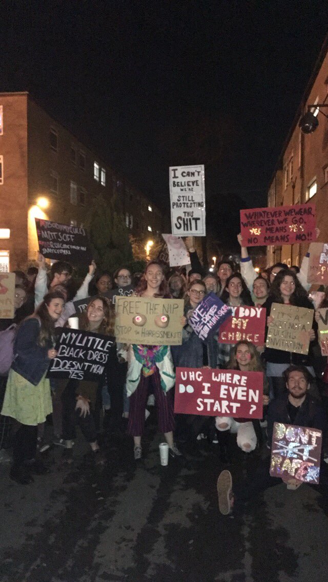 UBTManMet's tweet image. on Thursday we marched with @ManchesterSU for #ReclaimTheNight to improve safety on the streets of Manchester! Thank you everyone for coming 💖