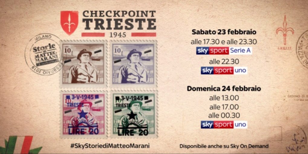 LiaCapizzi's tweet photo. "1945, un Paese spaccato.
Soprattutto si ė divisa in due quella sublime porta verso Est che ė Trieste. Città contesa da tutti...
Ma Trieste risorge grazie allo sport"
La memoria come necessità. Lavoro prezioso #CheckpointTrieste, realizzato dalla squadra "Storie". @matteomarani https://t.co/fUcCtdAT9K