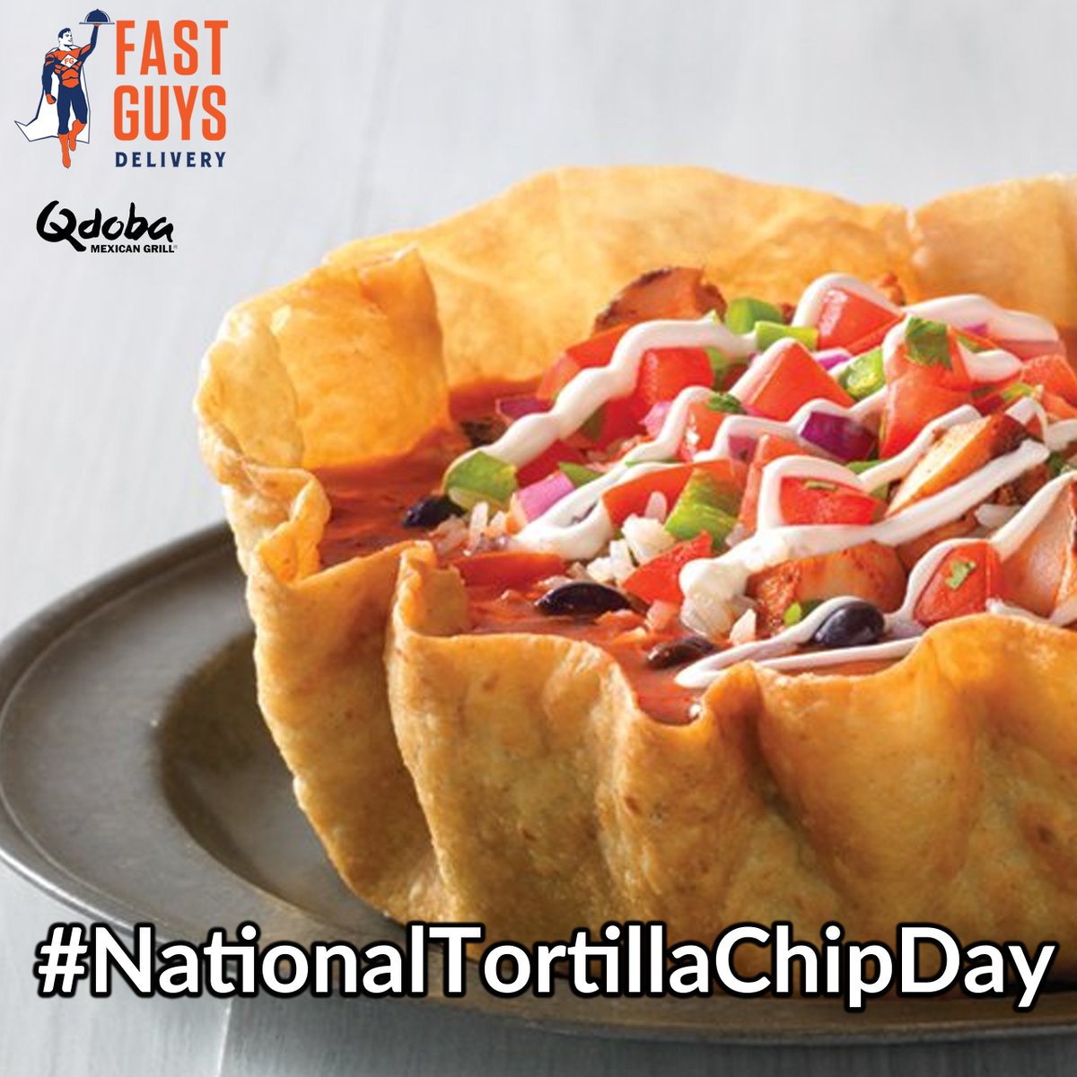 FastGuysFD's tweet photo. Happy #TortillaChipDay !
Celebrate with us delivery a loaded tortilla soup from @Qdoba ! 

#NationalTortillaChipDay #TortillaDay #Tortilla #Day #FastGuysFD #FastGuysFoodDelivery #Food #Delivery https://t.co/pKtKVtI9f1