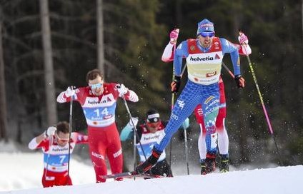 poliziadistato's tweet photo. Secondo podio per #FedericoPellegrino ai
#CampionatidelMondo di #scinordico in corso a #Seefeld2019. Il fondista delle #Fiammeoro ha vinto la medaglia di bronzo nella specialità team sprint in tecnica classica in coppia con #FrancescoDeFabiani dietro a Norvegia e Russia https://t.co/HqX7kCF7hy