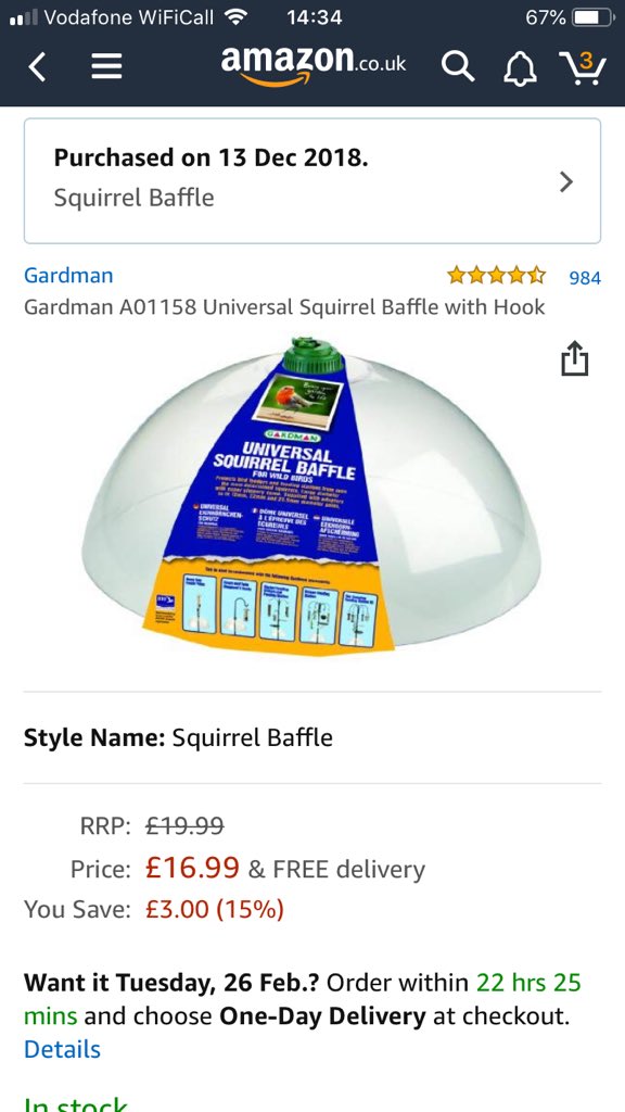 jachutton1's tweet photo. @AmazonHelp Hi 👋 yes I did. This is my confirmation. As you say...smart little squirrel 🐿😀 https://t.co/hGwbe9Cgh6