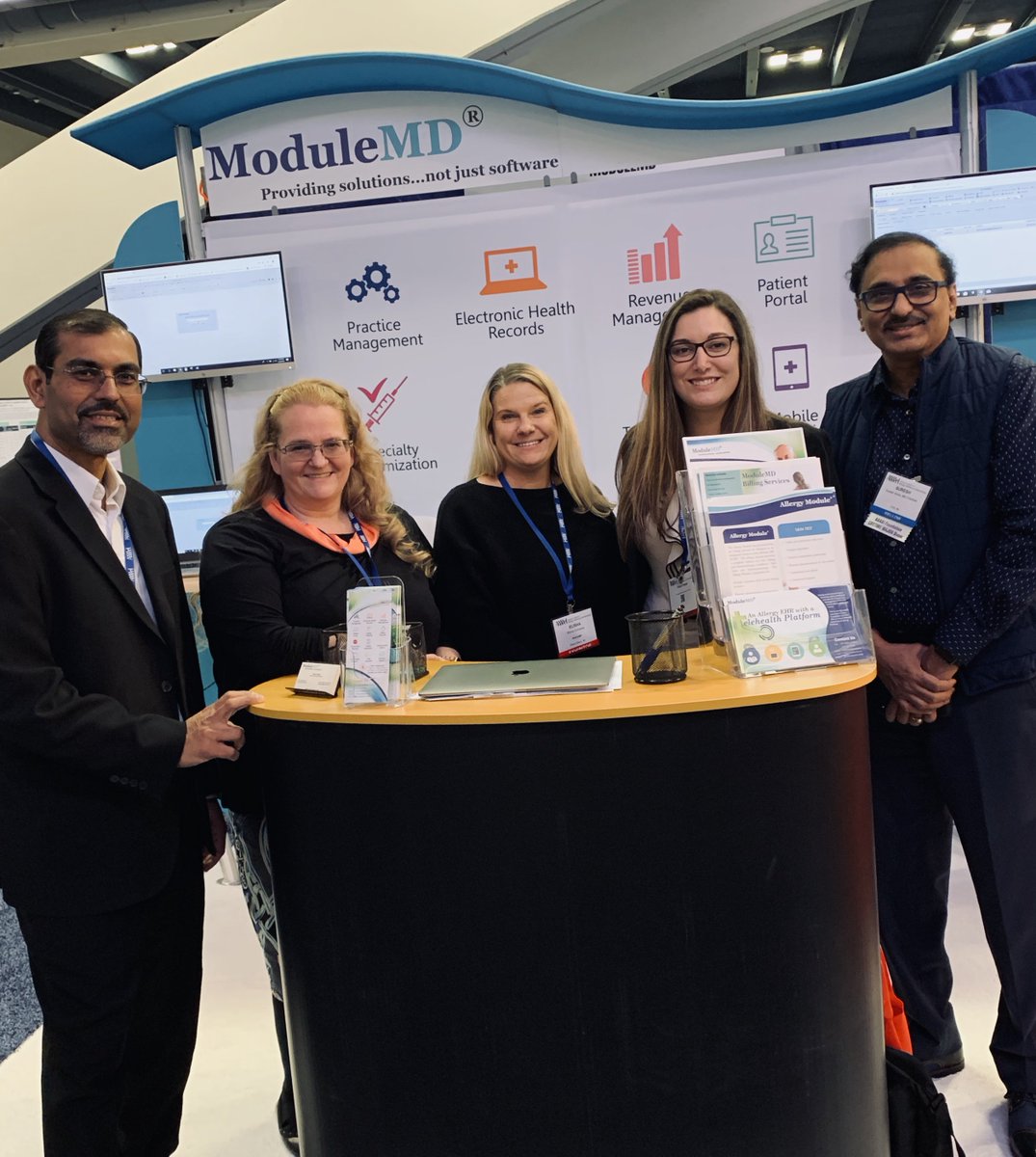 ModuleMD_EHR's tweet photo. Don’t forget to stop by booth 809 today to see what we have been up to. You won’t regret it! #AAAA19 #EHR #Allergists #Healthcare https://t.co/8909sWjoM5