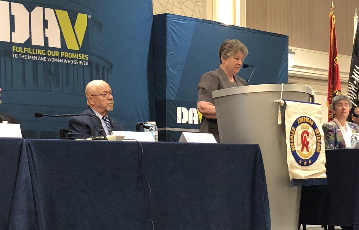 .<a href="/DAVAHQ/">DAV Auxiliary</a> National Commander Ellen Timmerman addresses <a href="/DAVHQ/">DAV (Disabled American Veterans)</a> and Auxiliary members from across the country at the DAV Mis-Winter Conference. #KeepThePromise #DAVMIDWC