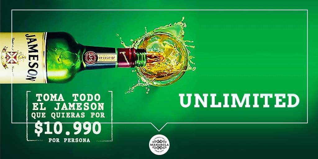 LosDominicos's tweet photo. En nuestro Paseo se vive el #VeranoManarola, ¡todo el Jameson que quieras por 10.990! 😉😎 Ideal para compartir con amigos después del trabajo. https://t.co/Y2dN5swpIi