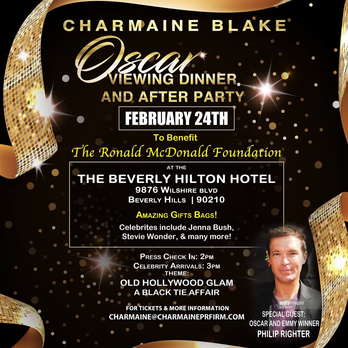 #charmaineblake  and #HollywoodStarGala #oscarViewing #dinner & #Afterparty #amazingGiftbags #thebestevent  #TheBeverlyHiltonHotel #Today