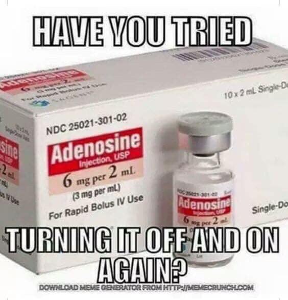 ThatClinical's tweet photo. Oldie but goodie. #CardioTwitter #SVT #NurseTwitter #MedHumor #ThatClinicalInstructor https://t.co/dB30SO1prE