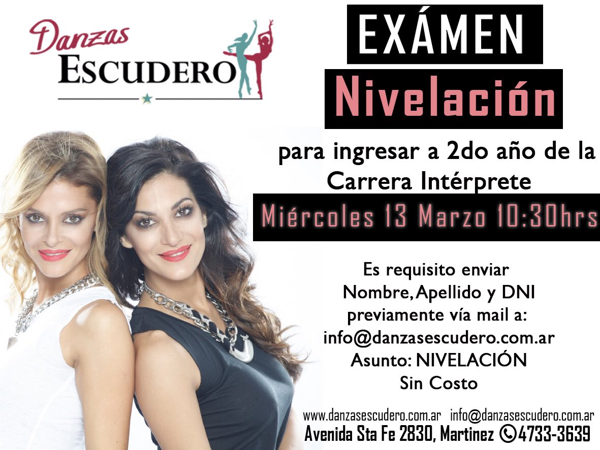 NIVELACIÓN ⚖️
Si tenés formación previa y años de estudio esta es tu OPORTUNIDAD💯.
Podes ingresar a 2do año de la Carrera de Interprete en Danzas.
Preséntate 13 de marzo 10:30am con ropa de ensayo
Y no te olvides sigue ABIERTA LA INSCRIPCIÓN A 1er AÑO DE LA CARRERA DE INTERPRETE