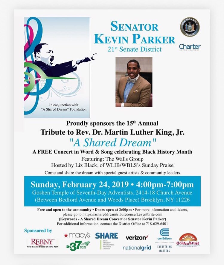 kevinparkernyc's tweet photo. TODAYโผ๏ธ #mlktribute #freegospelconcert #brooklyn #gospel #thewallsgroup #groupfire #lizblacklive #wbls https://t.co/3Bsldd8Xp3