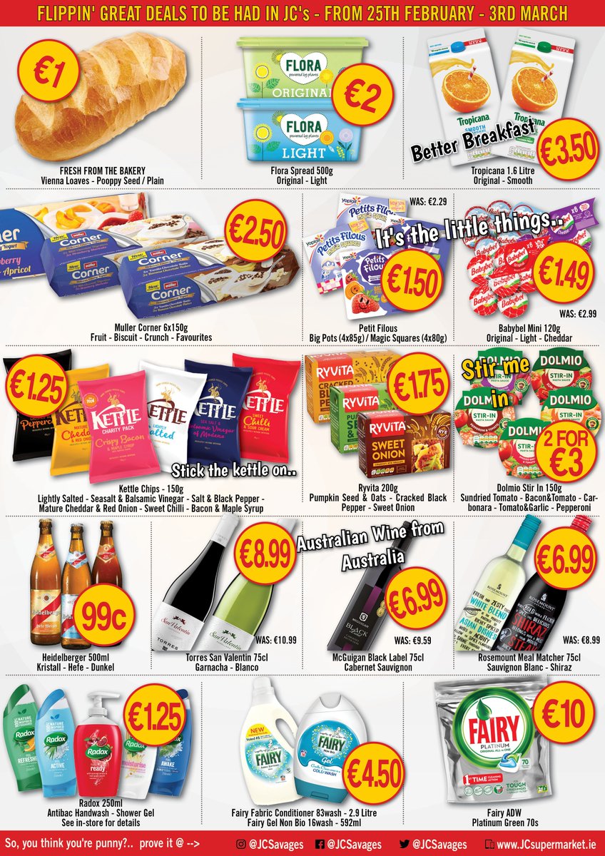 JCSavages's tweet photo. JC's Supermarket is flippin' out all this week - https://t.co/3TnYDPlbic #dublin #pancaketuesday #wallofvalue https://t.co/M2YgwlOe4I