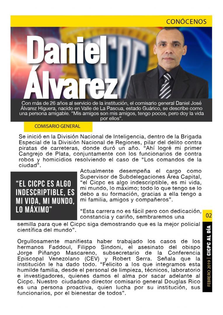 secretariacicpc's tweet image. Llegamos al número 36 de CICPC Al Día, con el firme deseo de mostrar el gran trabajo que realiza la policía científica. Comenzamos con una semblanza del C/G Daniel Álvarez @DouglasRicoVzla @PRENSACICPC