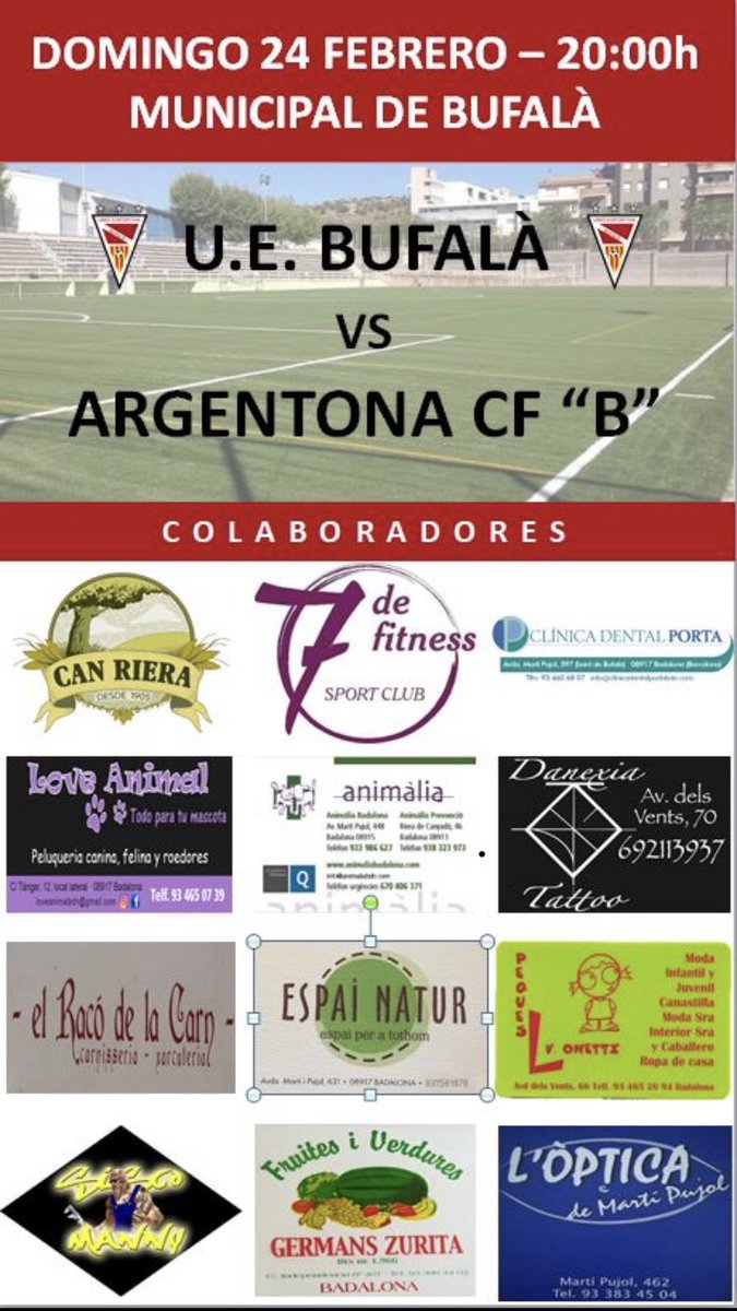 UEBufala's tweet photo. Hoy jugamos!!! Necesitamos el apoyo de nuestros seguidores, porque el de los patrocinadores nunca nos falta💪🏼💪🏼💪🏼@fcargentona es nuestro rival a las 8 en nuestro fortín!!! #vamoswarriors https://t.co/5IAy8NrJZG