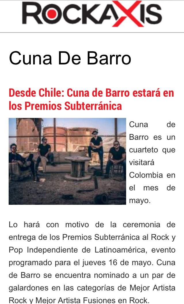 CunadeBarro's tweet photo. Cuna de Barro a Colombia!!!  @Rockaxis_CO @rockaxisoficial https://t.co/oB4uwu2TXA