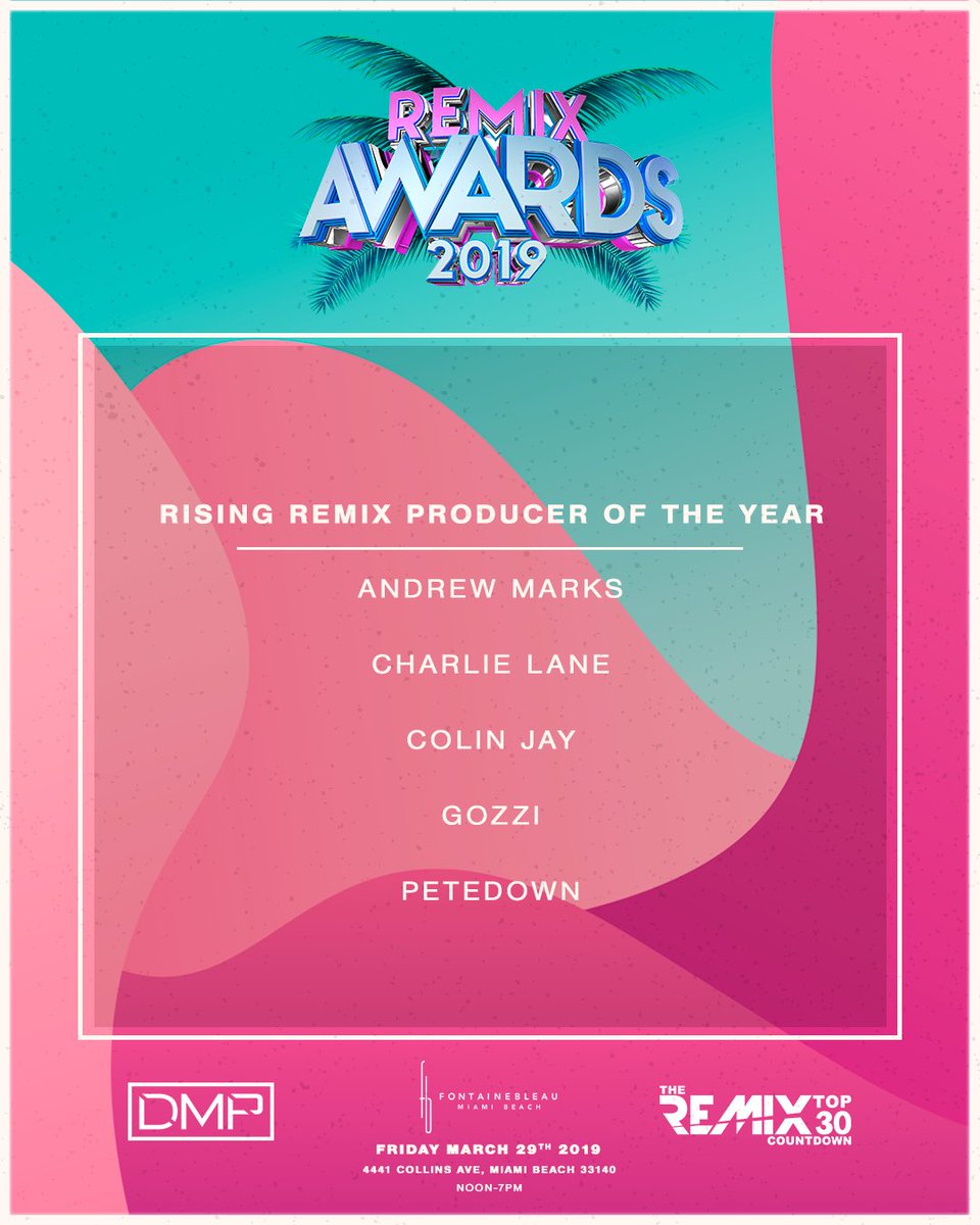 DJGozzi_'s tweet photo. Feels amazing to be nominated twice for โRemix Of The Year - Radio AirPlayโ & โRising Remix Producer Of The Yearโ
TY @RemixT30, @dmusicpool & @HollyHamy ๐๐ป
@Camila_Cabello @PanicAtTheDisco @DJGozzi_
#remixawards2019 #remixtop30 #digitalmusicpool #hollywoodhamilton #djgozzi #gozzi https://t.co/rYNnPFzS2i