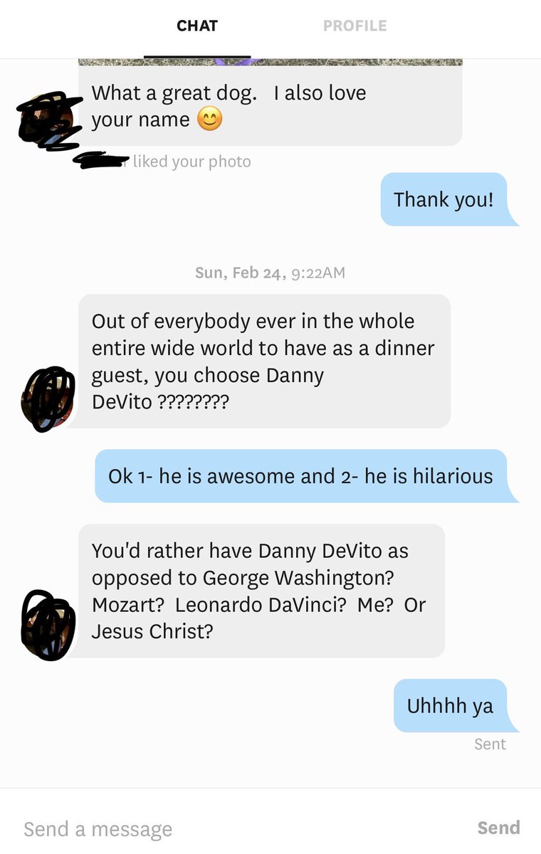 callmerogan's tweet photo. These men out here don’t know what they’re talking about!!! @DannyDeVito would be THE best dinner guest. Anyone who disagrees is wrong. https://t.co/xVInU3hd42