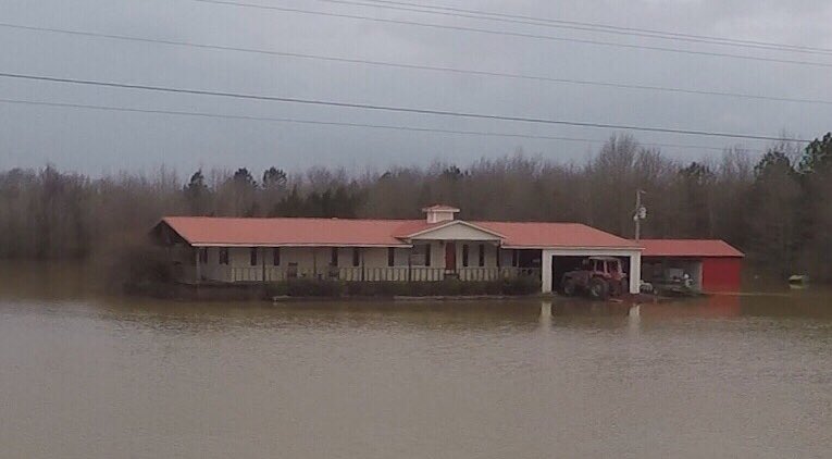 Bigbee, MS yesterday before the heavy storms moved in. So many people across the south dealing with devastating flooding. @simpsonwhnt <a href="/spann/">James Spann</a>
