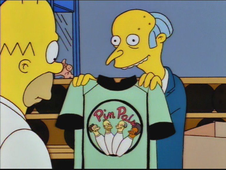 actsimpson's tweet photo. Bender juega a los bolos con una camisa de los Pin Pals originales (Amigos de bolos) del episodio "Equipo Homer" (07x12).
#SimpsonEstrenoNeox #LosSimpson #Simpsorama https://t.co/eDPO2bnjVJ