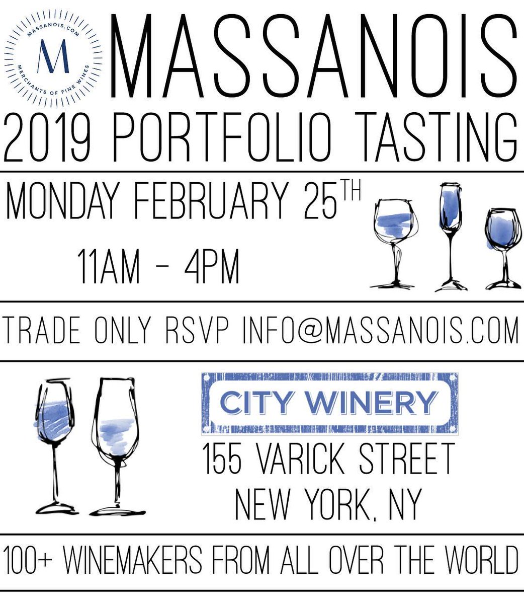 Hey America! The @Massanois 2019 Portfolio Tasting takes place tomorrow at the City Winery in New York. We'll be there too, ready for another memorable season in the US! #AIXrose #GreatRoseGreatPlaces #nycwine #nycwineevents #nycsomm  #citywinery #winemakerevents #Massanois