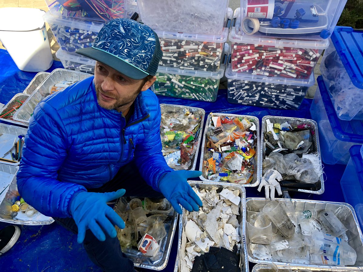 implicitweet's tweet photo. #benkay .@teammarine exposing how they sort the #plasticpollution from a #beachcleanup in #santamonica at #popssummit2019 .@algalita https://t.co/EGwzuans6g
