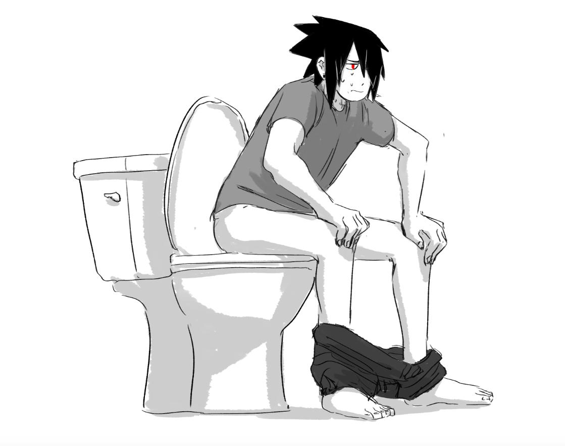 Sasukedoesstuff's tweet photo. taking a dump 💩  #naruto https://t.co/cSGjSm3Hbv