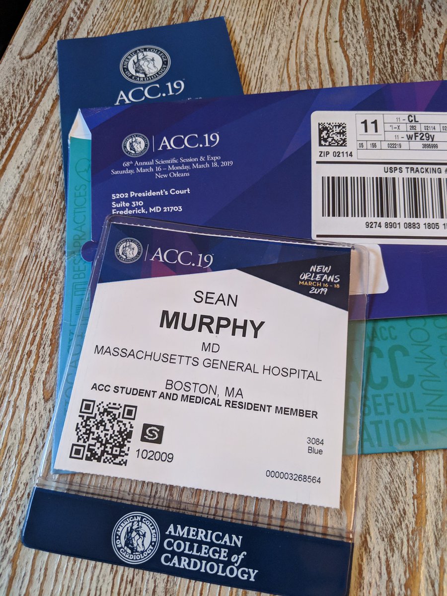 Excited for #ACC19- new primary prevention guidelines, PANACHE trial for #HFpEF, open label extension of PIONEER-HF, PARTNER3 trial for #TAVR, & interesting poster section including T2MI, cardiac rehab and contemporary mgt of LV thrombus, & immune checkpoint inhibitor myocarditis