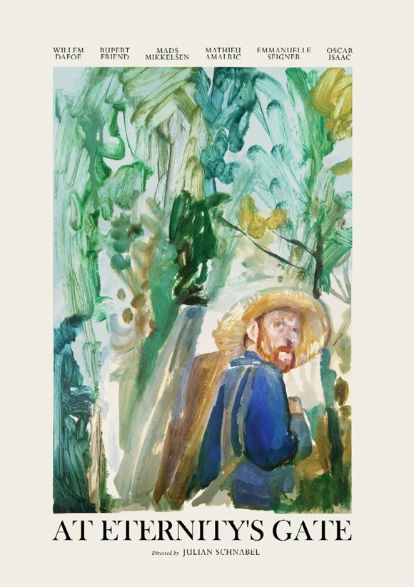 WeDigFilm's tweet photo. Willem Dafoe has been nominated tonight for Best Actor for his portrayal of Vincent van Gogh in 'At Eternity’s Gate' (@AEGfilm) 

Here's a beautiful range of posters by Tony Stella @studiotstella 

@TheAcademy #Oscars #Oscars2019 https://t.co/xuPuD207gD